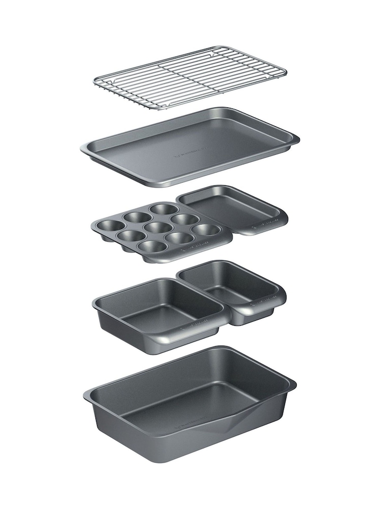 Masterclass Grey Stacking 7 Piece Bakeware Set - Image 1 of 3