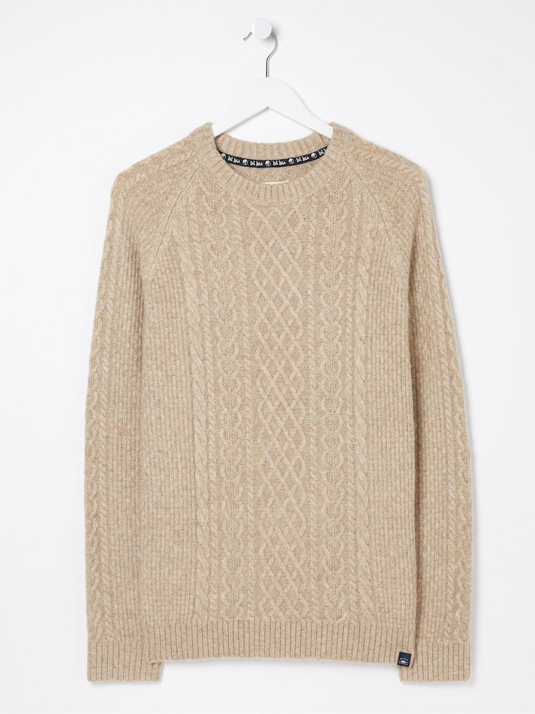 Natur - FatFace Cable Crew Jumper - Bild 5 von 5