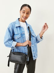 Black Leather Camera Bag - Image 2 of 6