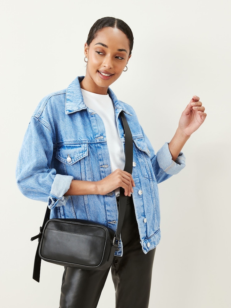 Black Leather Camera Bag - Image 2 of 6