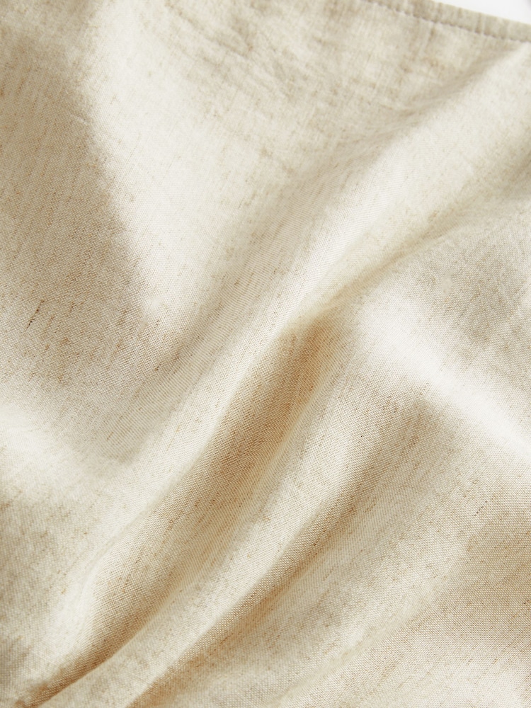 Natural Summer Square Neck Top with Linen - Image 5 of 5