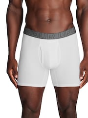 Under Armour White 100% Cotton Performance Boxers 3 Pack - Image 2 of 3