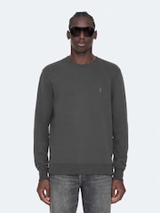 AllSaints Grey Raven Crew T-Shirt - Image 1 of 8