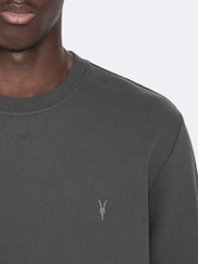 AllSaints Grey Raven Crew T-Shirt - Image 6 of 8