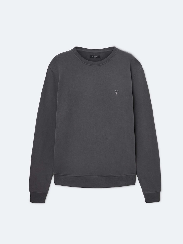 AllSaints Grey Raven Crew T-Shirt - Image 8 of 8 AllSaints Grey Raven Crew T-Shirt - Image 8 of 8