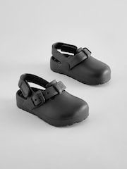 Black Buckle Clogs - Image 4 of 10
