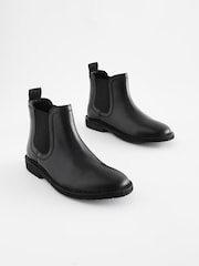 Schwarz - Chelsea-Stiefel aus Leder - Bild 5 von 9