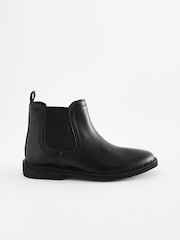 Schwarz - Chelsea-Stiefel aus Leder - Bild 6 von 9