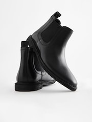 Schwarz - Chelsea-Stiefel aus Leder - Bild 8 von 9
