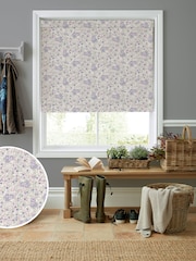 Laura Ashley Lavender Rowena Made to Measure 100% Cotton Roman Blinds - Image 1 of 6