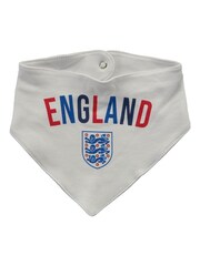 Fanatics Baby England Mash Up 100% Cotton White Sleepsuit - Image 4 of 4