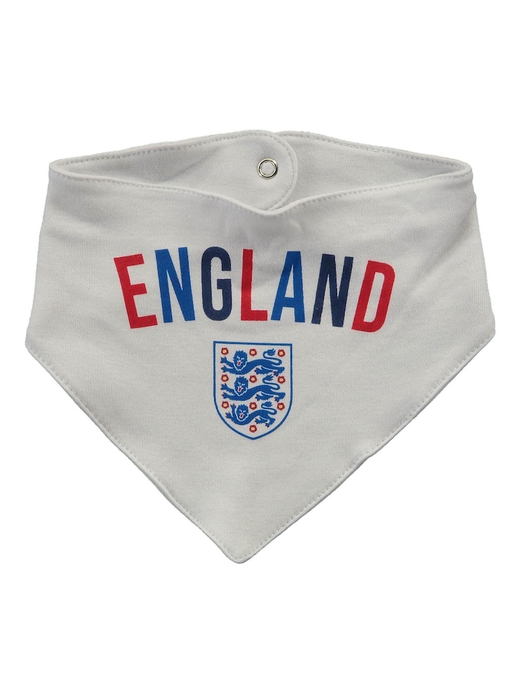Fanatics Baby England Mash Up 100% Cotton White Sleepsuit - Image 4 of 4 Fanatics Baby England Mash Up 100% Cotton White Sleepsuit - Image 4 of 4