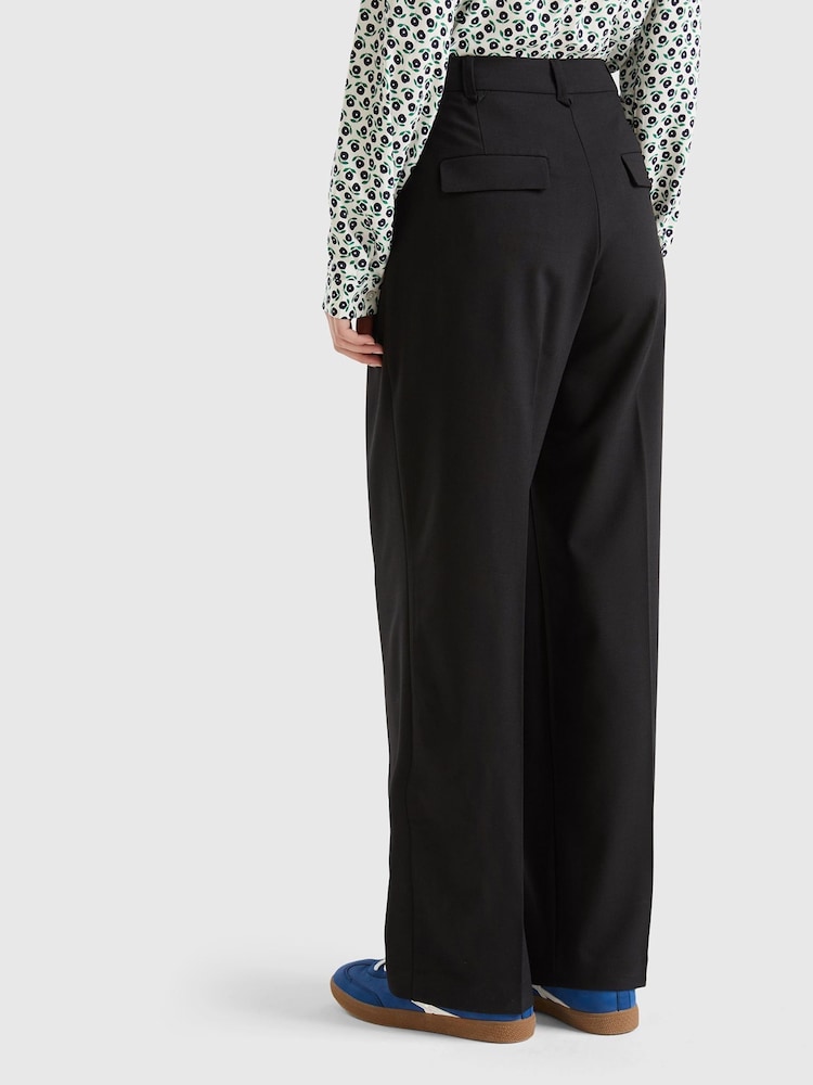 Benetton Wide Leg Smart Trousers - Image 2 of 3