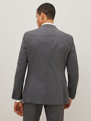 Charcoal Grey Slim Fit Two Button Suit Jacket - Image 5 of 11