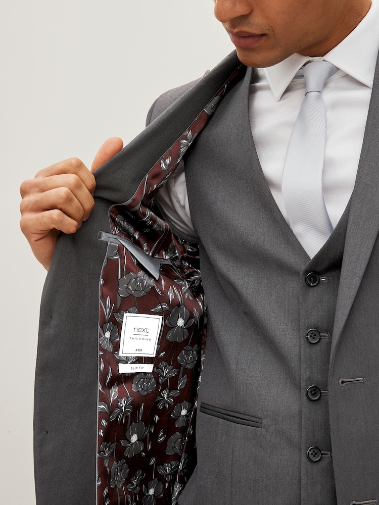 Antraciet - Slim Fit - Kostuum met twee knopen: colbert - Image 7 of 11