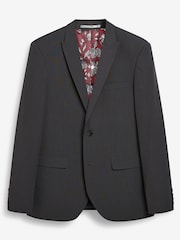 Charcoal Grey Slim Fit Two Button Suit Jacket - Image 9 of 11