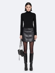 AllSaints Black Renai Skirt - Image 3 of 8