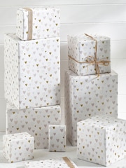 Natural Hearts 10 Metre Wrapping Paper - Image 1 of 4