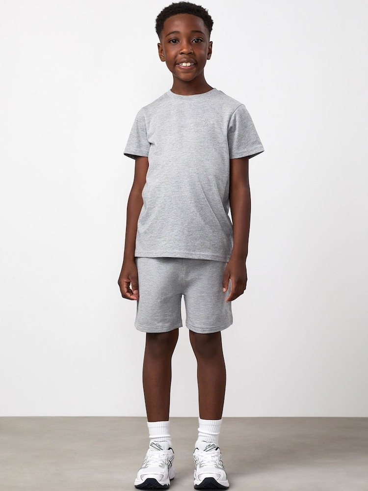 Gym King Grey Victory Loopback Shorts - Image 1 of 4 Gym King Grey Victory Loopback Shorts - Image 1 of 4