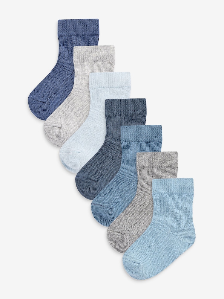 Blau - Babysocken im 7er-Pack (0 M.–2 J.) - Bild 1 von 13