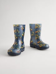 Marineblau mit Baggerprint - Gummistiefel - Bild 1 von 6