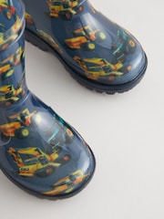 Marineblau mit Baggerprint - Gummistiefel - Bild 4 von 6