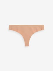 Black/White/Praline Nude Thong No VPL Comfort Knickers 3 Pack - Image 2 of 4