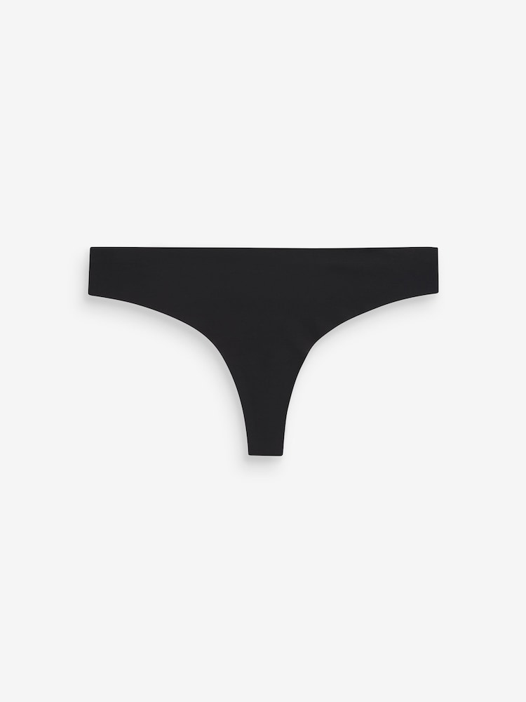 Black/White/Praline Nude Thong No VPL Comfort Knickers 3 Pack - Image 4 of 4