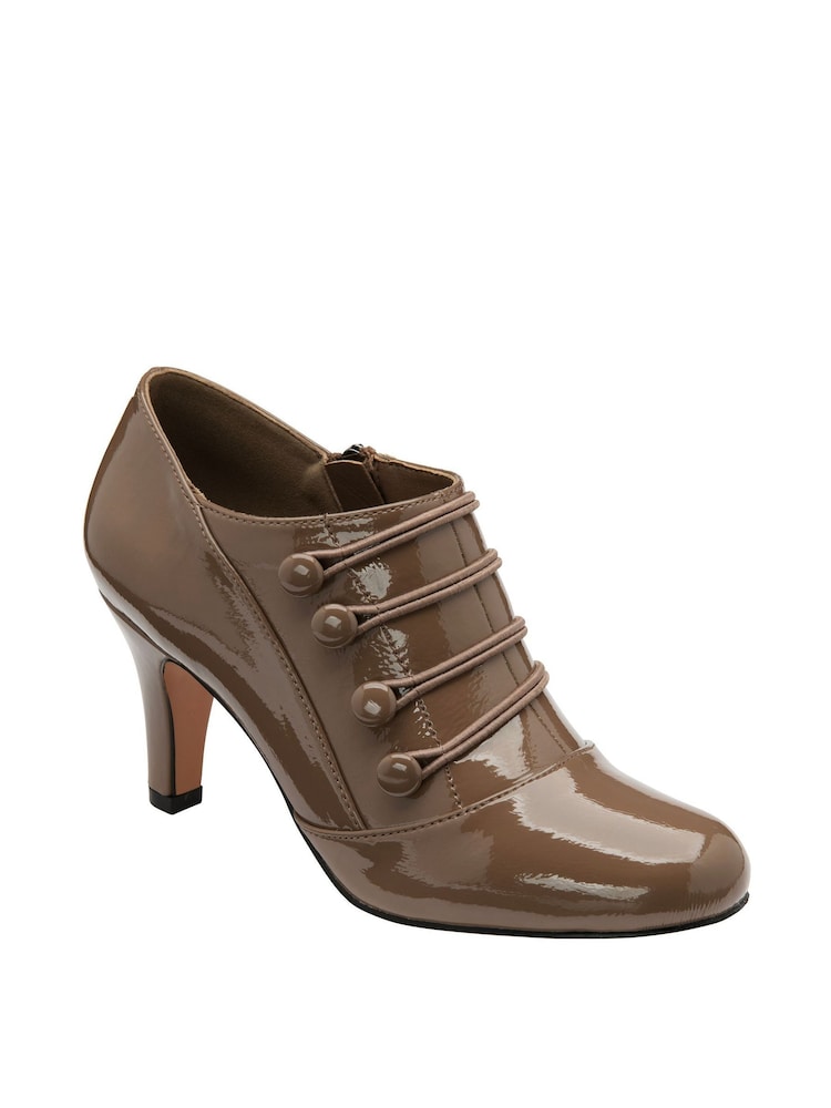 Lotus Natural Patent Zip-Up Shoes Boots - Image 1 of 4