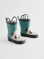 Blue/Cream Panda Handle Pull-On Wellies - Image 2 of 5