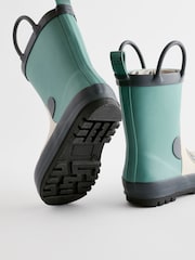 Blue/Cream Panda Handle Pull-On Wellies - Image 4 of 5