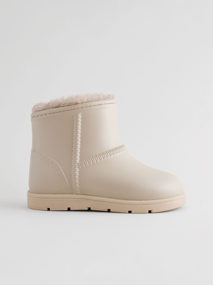 Neutral Warm Lined Lightweight Ankle Boot Wellies - Image 2 of 6 Neutral Warm Lined Lightweight Ankle Boot Wellies - Image 2 of 6