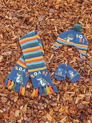 JoJo Maman Bébé Indigo Blue Appliqué Bobble Hat - Image 3 of 3