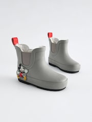 Neutral Mickey Mouse Warm Lined Ankle Wellies - Image 1 of 5