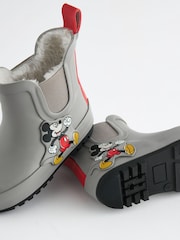 Neutral Mickey Mouse Warm Lined Ankle Wellies - Image 4 of 5