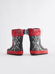 Red/Black Spider-Man Cuff Fleeced-Lined Wellies - Image 3 of 5