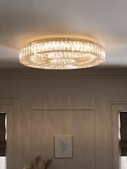 Clear Aria Super Sized Flush Fitting Ceiling Light - Image 1 of 6