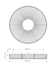 Clear Aria Super Sized Flush Fitting Ceiling Light - Image 7 of 7