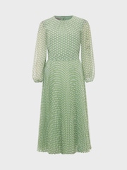 Hobbs Green Salma Dress - Image 4 of 4