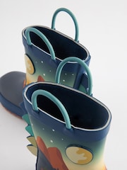 Navy Dinosaur Scene Handle Pull-On Wellies - Image 5 of 5