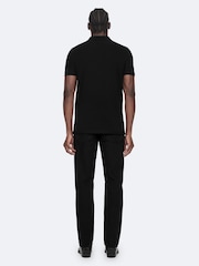 AllSaints Black Reform Short Sleeve Polo Top - Image 2 of 8