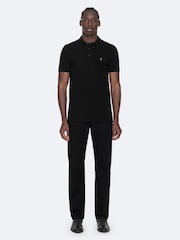 AllSaints Black Reform Short Sleeve Polo Top - Image 3 of 8