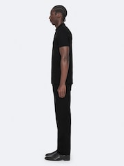 AllSaints Black Reform Short Sleeve Polo Top - Image 4 of 8