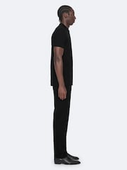 AllSaints Black Reform Short Sleeve Polo Top - Image 5 of 8