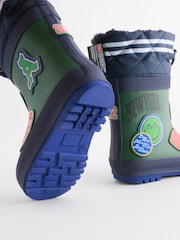 Dark Green Thermal Thinsulate™ Lined Cuff Wellies - Image 4 of 8
