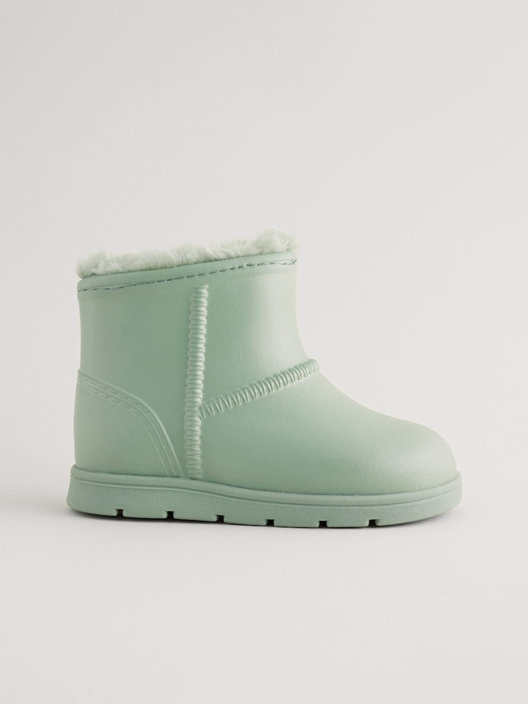 Green Warm Lined  Lightweight Ankle Boot Wellies - Image 2 of 5