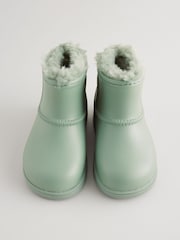 Green Warm Lined  Lightweight Ankle Boot Wellies - Image 3 of 5
