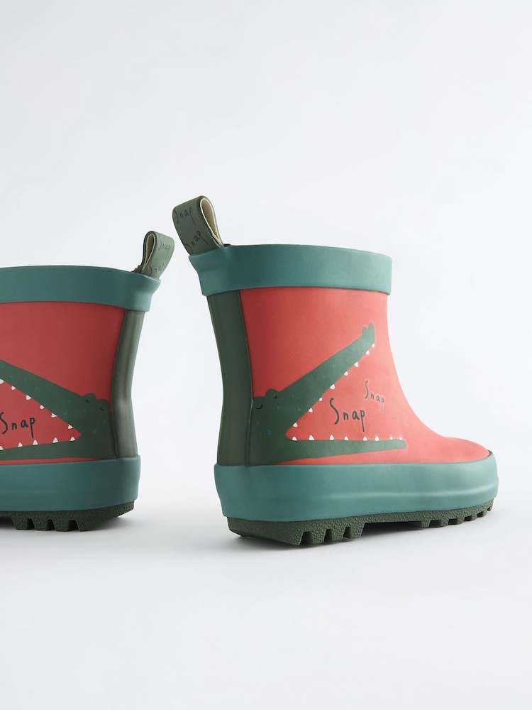 Rouille Marron Crocodile - Bottines en caoutchouc - Image 3 of 5