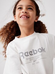 Reebok Tie Front Boxy Printed 100% Cotton T-Shirt - Image 5 of 9
