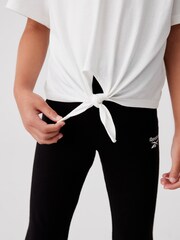 Reebok Tie Front Boxy Printed 100% Cotton T-Shirt - Image 6 of 9